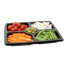 Tacki Plastikowe 5C Prostokątny Czarni 316x265x30mm (50 Sztuk)
