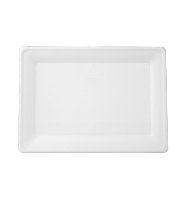 Tacki Trzciny Cukrowej Białe 200x280mm (320 Sztuk) Tacki Trzciny Cukrowej Białe 200x280mm (320 Sztuk)