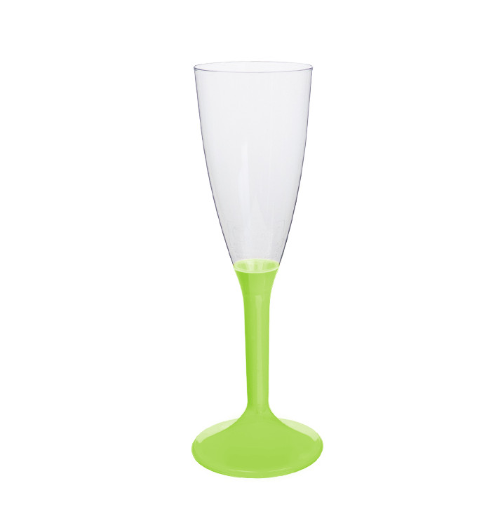 Kieliszki Plastikowe do Wina Musującego na Podstawie Zielony Limonka 120ml 2P (20 Sztuk) Kieliszki Plastikowe do Wina Musującego na Podstawie Zielony Limonka 120ml 2P (20 Sztuk)
