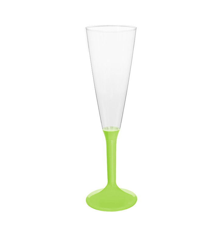 Kieliszki Plastikowe do Wina Musującego na Podstawie Zielony Limonka 160ml 2P (20 Sztuk) Kieliszki Plastikowe do Wina Musującego na Podstawie Zielony Limonka 160ml 2P (20 Sztuk)
