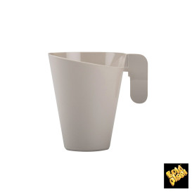 Filiżanki Plastikowe Design Kremowy 155ml (12 Sztuk)