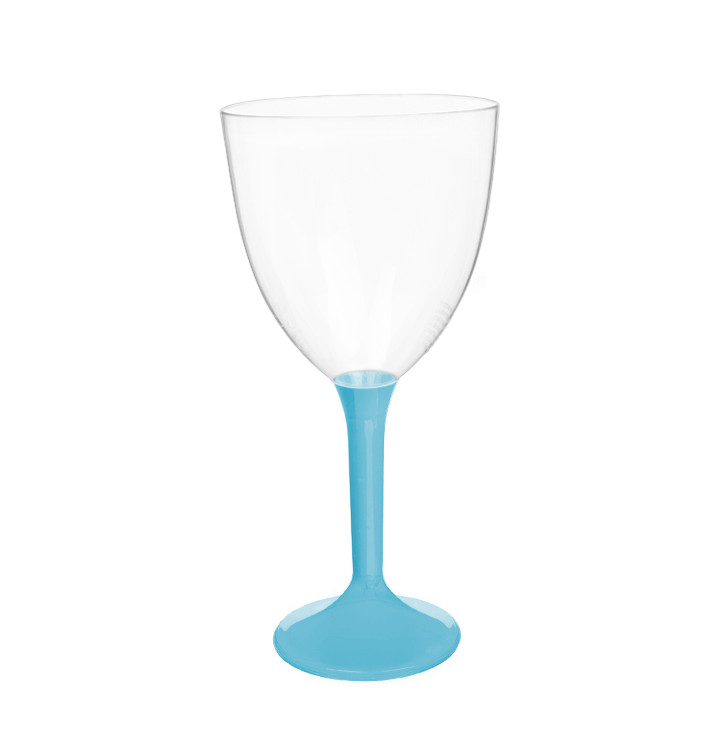Kieliszki Plastikowe Wino na Podstawie Turkusowe 300ml 2P (20 Sztuk) Kieliszki Plastikowe Wino na Podstawie Turkusowe 300ml 2P (20 Sztuk)