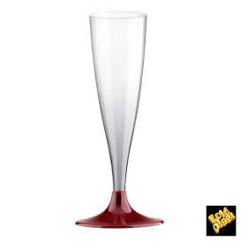 Kieliszki Plastikowe do Wina Musującego na Podstawie Bordeaux 140ml 2P (20 Sztuk)