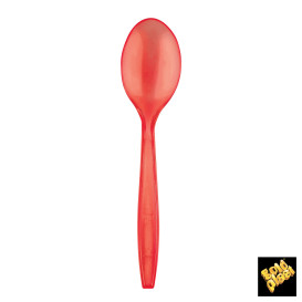 Łyżka Plastikowe PS Premium Czerwerne 190mm (50 Sztuk)