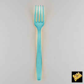 Widelczyki Plastikowe PS Premium Turkusowe 190mm (1000 Sztuk)