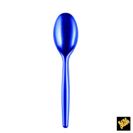 Łyżka Plastikowe Easy PS Niebieski Perełka 185 mm (20 Sztuk)