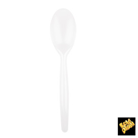 Łyżka Plastikowe Easy PS Białe 185 mm (20 Sztuk)