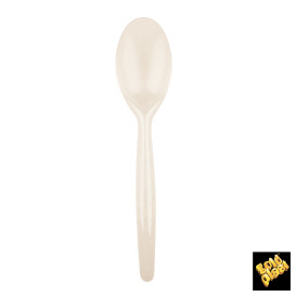 Łyżka Plastikowe Easy PS Kremowy 185 mm (20 Sztuk)