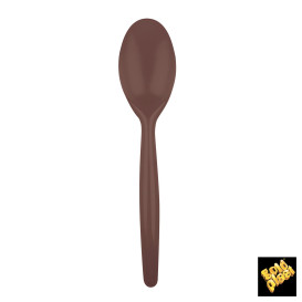 Łyżka Plastikowe Easy PS Brązowe 185 mm (500 Sztuk)