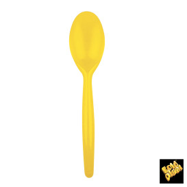 Łyżka Plastikowe Easy PS Żółty 185 mm (20 Sztuk)