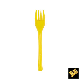 Widelczyki Plastikowe Fly Żółty Przezroczyste 140mm (50 Sztuk)