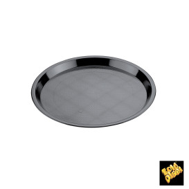 Tacki Plastikowe Tray Czarni Ø32cm (5 Sztuk)