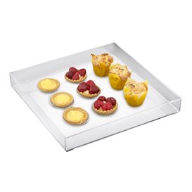 Tacki Plastikowe Tray Przezroczyste 30x30cm (9 Sztuk)
