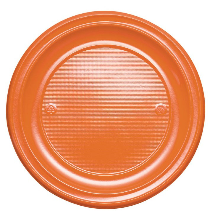 Talerz Plastikowe PS Płaski Orange Ø220mm (30 Sztuk) Talerz Plastikowe PS Płaski Orange Ø220mm (30 Sztuk)