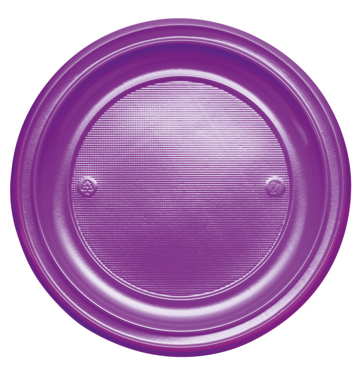 Talerz Plastikowe PS Płaski Fioletowa Ø220mm (780 Sztuk) Talerz Plastikowe PS Płaski Fioletowa Ø220mm (780 Sztuk)