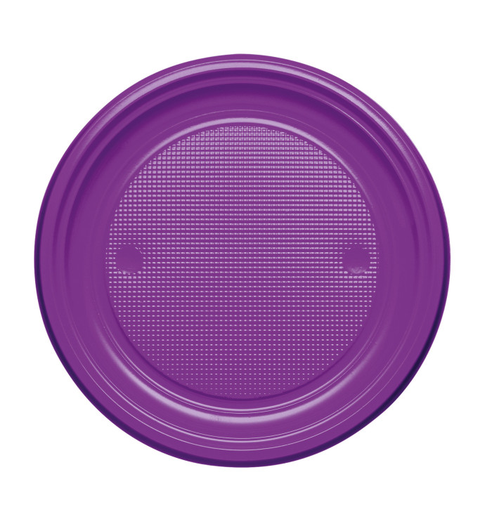 Talerz Plastikowe PS Płaski Fioletowa Ø170mm (50 Sztuk) Talerz Plastikowe PS Płaski Fioletowa Ø170mm (50 Sztuk)