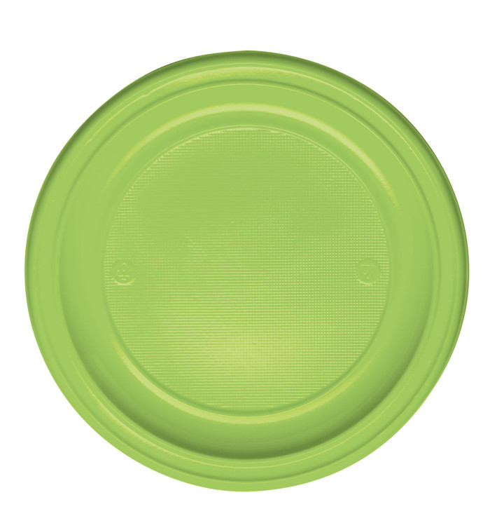 Talerz Plastikowe PS Płaski Zielony Limonka Ø220 mm (30 Sztuk) Talerz Plastikowe PS Płaski Zielony Limonka Ø220 mm (30 Sztuk)
