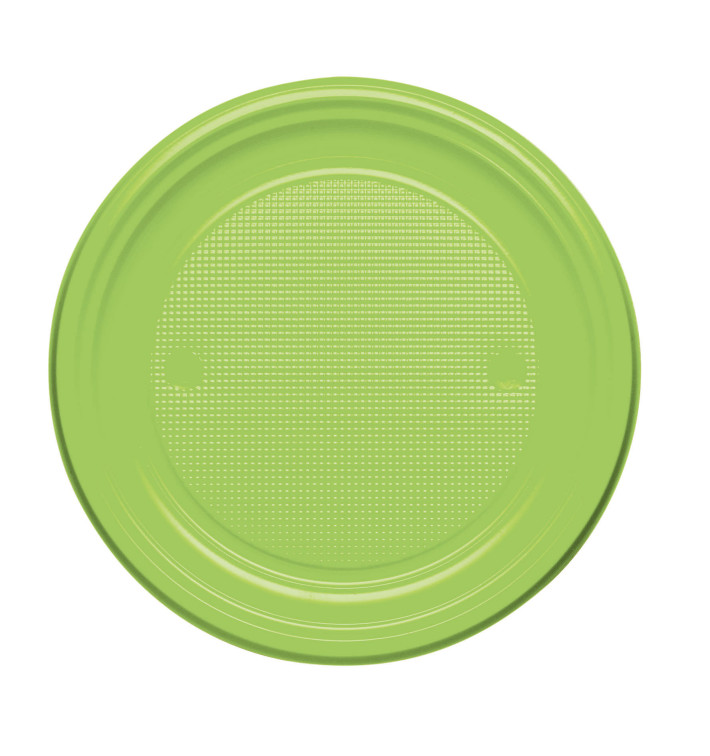 Talerz Plastikowe PS Płaski Zielony Limonka Ø170mm (1100 Sztuk) Talerz Plastikowe PS Płaski Zielony Limonka Ø170mm (1100 Sztuk)
