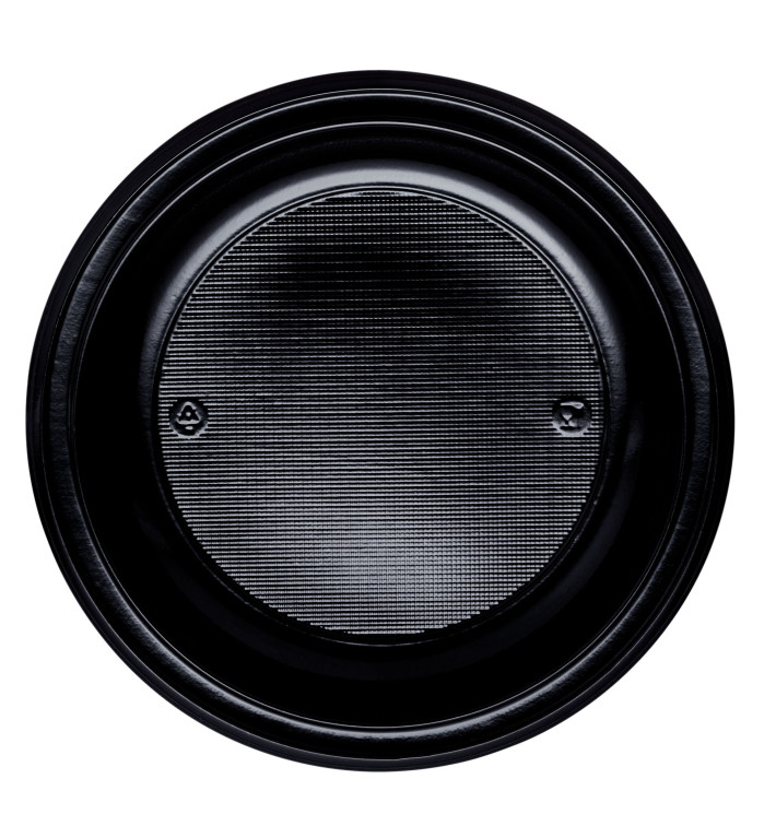 Talerz Plastikowe PS Płaski Czarni Ø220mm (30 Sztuk) Talerz Plastikowe PS Płaski Czarni Ø220mm (30 Sztuk)