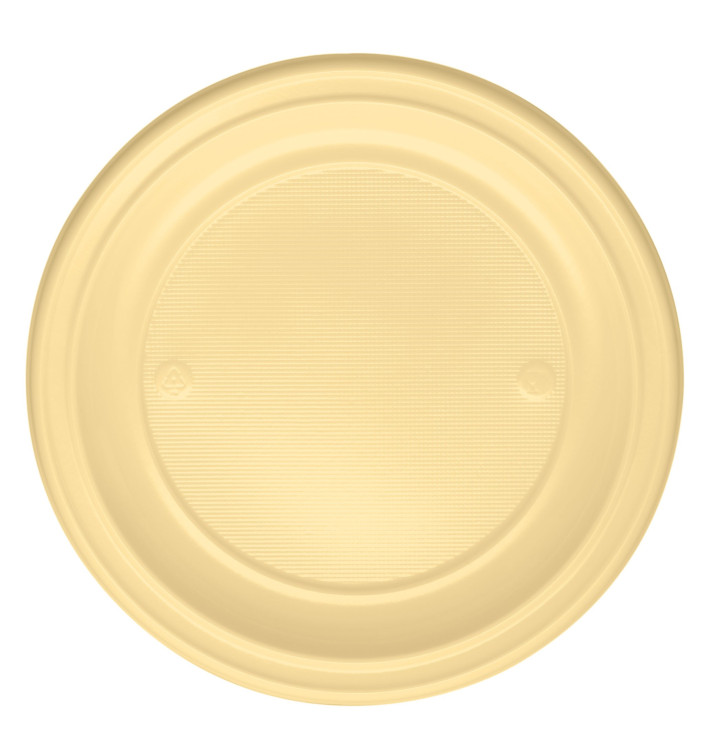 Talerz Plastikowe PS Płaski Kremowy Ø220mm (30 Sztuk) Talerz Plastikowe PS Płaski Kremowy Ø220mm (30 Sztuk)