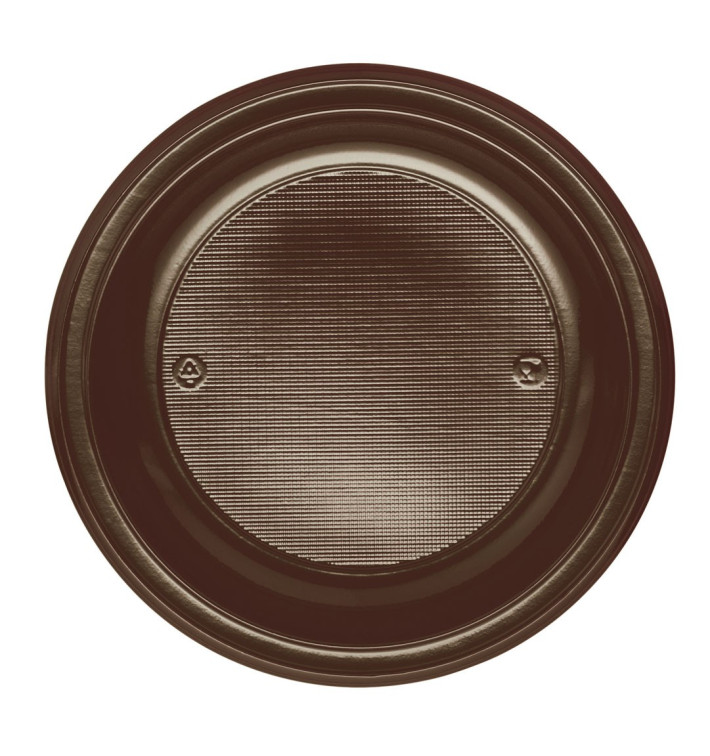 Talerz Plastikowe PS Płaski Czekolada Ø220 mm (30 Sztuk) Talerz Plastikowe PS Płaski Czekolada Ø220 mm (30 Sztuk)