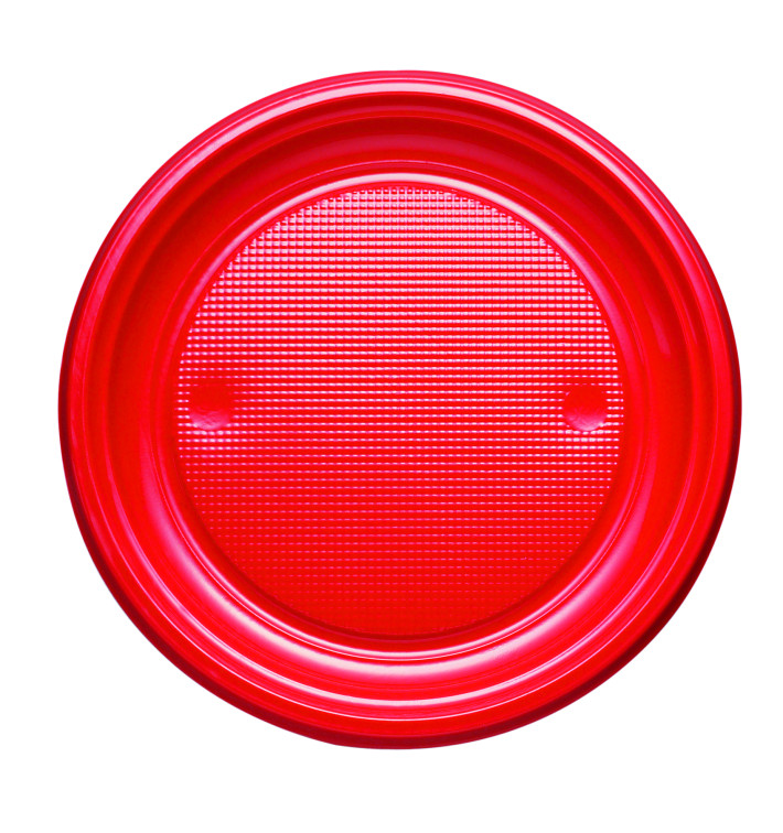 Talerz Plastikowe PS Płaski Czerwerne Ø170mm (50 Sztuk) Talerz Plastikowe PS Płaski Czerwerne Ø170mm (50 Sztuk)