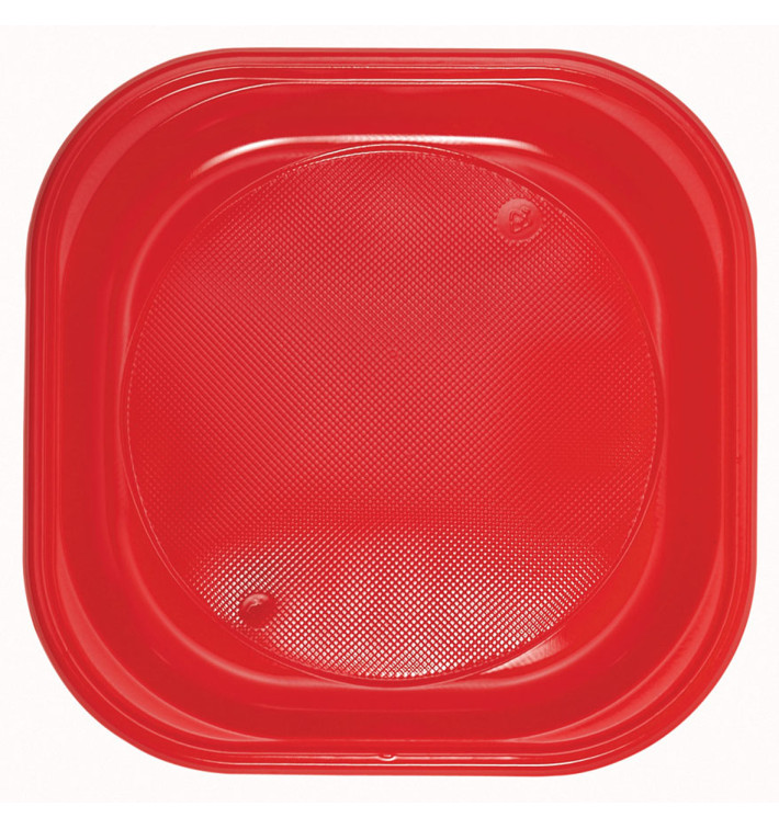 Talerz Plastikowe PS Kwadratowi Czerwerne 200x200mm (50 Sztuk) Talerz Plastikowe PS Kwadratowi Czerwerne 200x200mm (50 Sztuk)