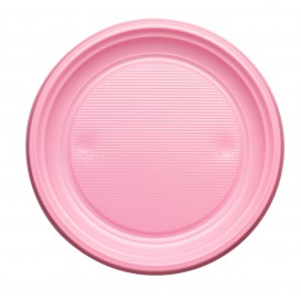 Talerz Plastikowe PS Płaski Różowe Ø170mm (50 Sztuk)