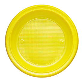 Talerz Plastikowe PS Głębokie Żółty Ø220mm (30 Sztuk)