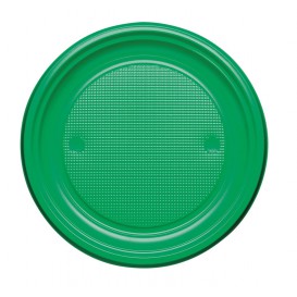 Talerz Plastikowe PS Płaski Zielone Ø170mm (1100 Sztuk)