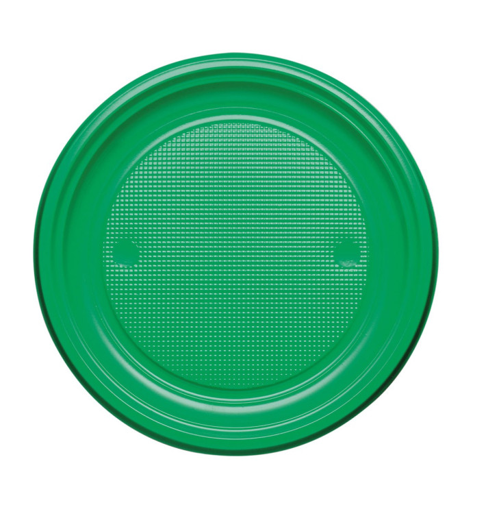 Talerz Plastikowe PS Płaski Zielone Ø170mm (1100 Sztuk) Talerz Plastikowe PS Płaski Zielone Ø170mm (1100 Sztuk)