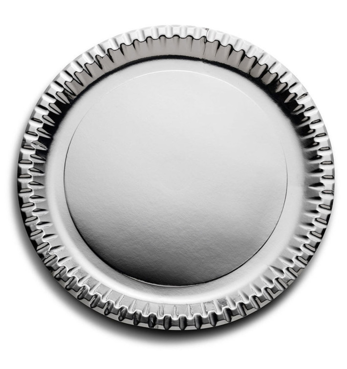 Talerz Papierowe Okrągłe "Party" Srebro Ø290mm (6 Sztuk) Talerz Papierowe Okrągłe "Party" Srebro Ø290mm (6 Sztuk)