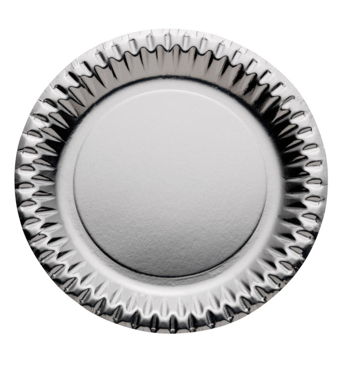 Talerz Papierowe Okrągłe "Party" Srebro Ø230mm (10 Sztuk) Talerz Papierowe Okrągłe "Party" Srebro Ø230mm (10 Sztuk)