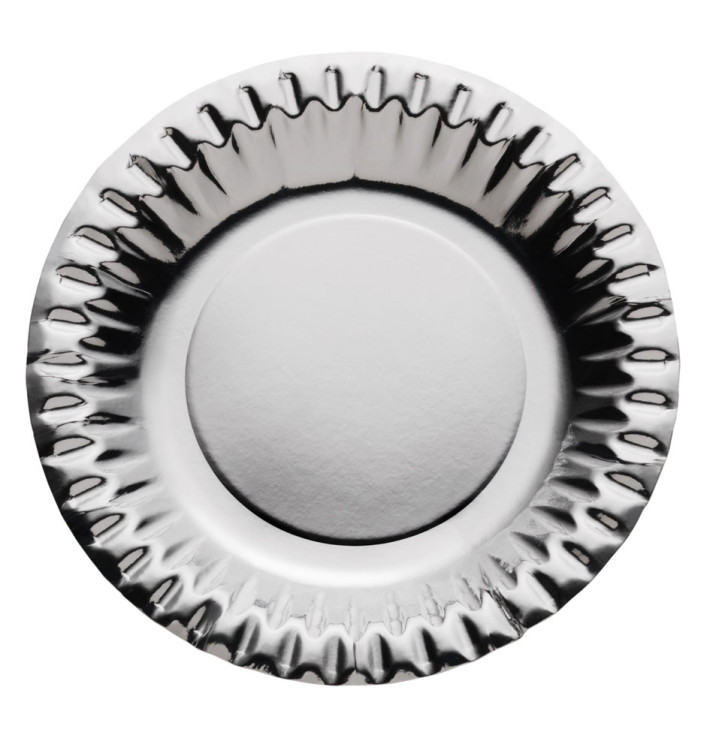 Talerz Papierowe Okrągłe "Party" Srebro Ø180mm (10 Sztuk) Talerz Papierowe Okrągłe "Party" Srebro Ø180mm (10 Sztuk)
