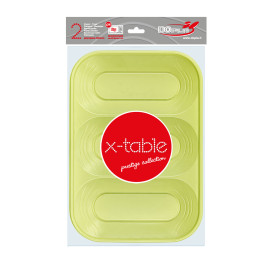 Tacki Plastikowe PP "X-Table" 3C Limonka 330x230mm (30 Sztuk)
