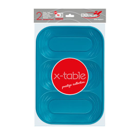 Tacki Plastikowe PP "X-Table" 3C Turkusowe 330x230mm (30 Sztuk)
