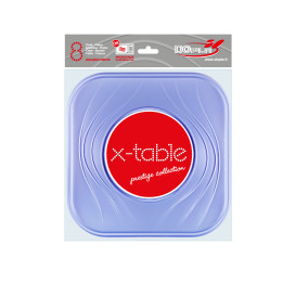 Talerz Plastikowe PP "X-Table" Kwadratowi Fioletowa 230mm (120 Sztuk)