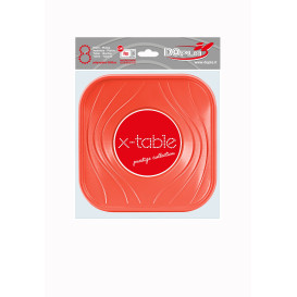 Miski Plastikowe PP Kwadratowi "X-Table" Orange 18x18cm (120 Sztuk)