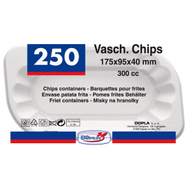 Tacki Plastikowe PS Białe 175x95x40mm 300ml (250 Sztuk)
