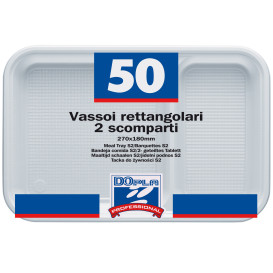 Tacki Plastikowe PS Białe 2C 270x180mm (300 Sztuk)