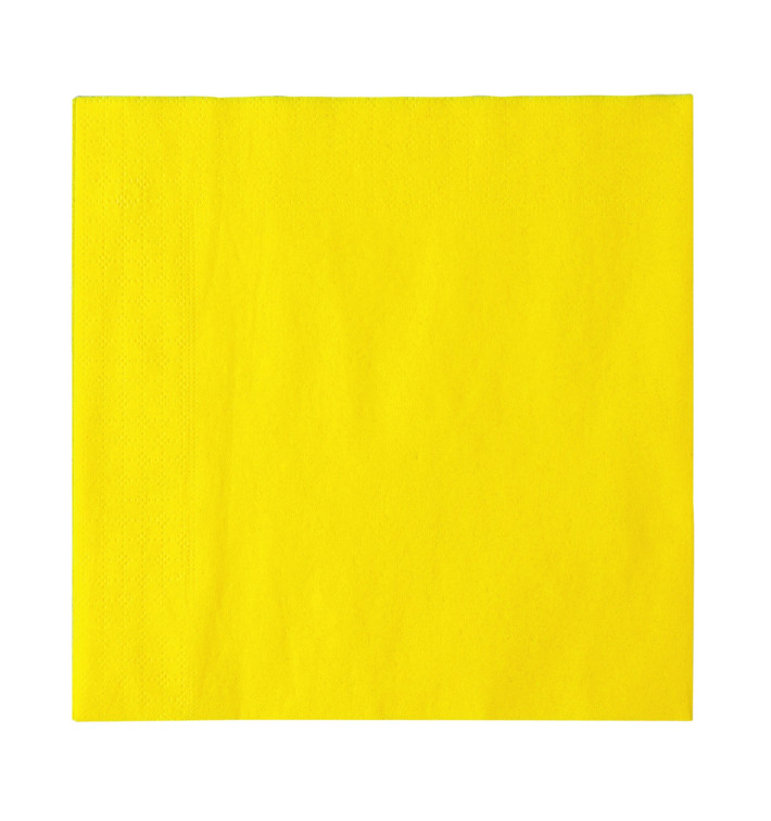 Serwetki Papierowe 2 Warstwy Żółty 33x33cm (50 Sztuk) Serwetki Papierowe 2 Warstwy Żółty 33x33cm (50 Sztuk)