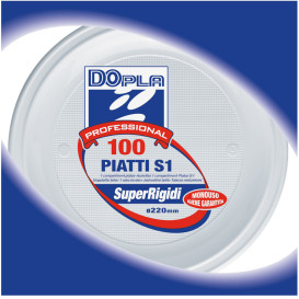Talerz Plastikowe PS 1 z Przegródkami 220 mm (1400 Sztuk)