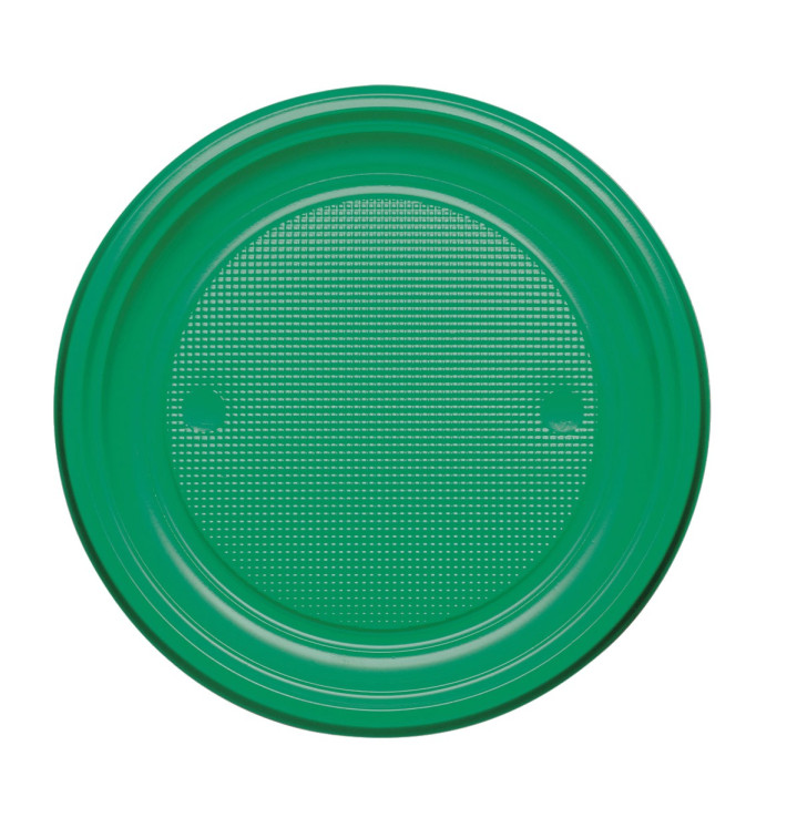 Talerz Plastikowe PS Płaski Zielone Ø220mm (780 Sztuk) Talerz Plastikowe PS Płaski Zielone Ø220mm (780 Sztuk)