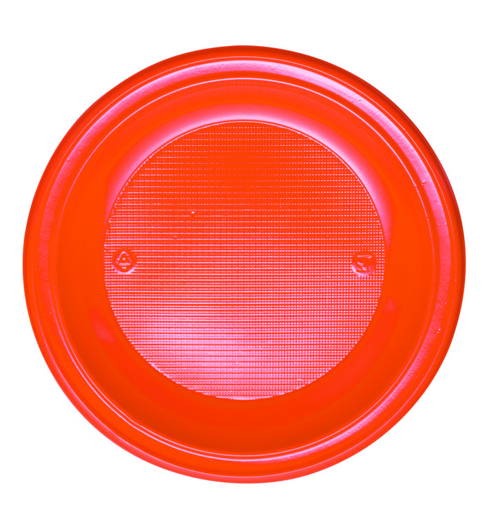 Talerz Plastikowe PS Głębokie Orange Ø220mm (600 Sztuk)