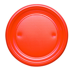 Talerz Plastikowe PS Płaski Orange Ø170mm (50 Sztuk)