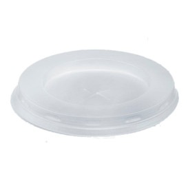 Wieczko Płaskiez z Krzyżykiem PS Białe Ø7,2cm (100 Sztuk)