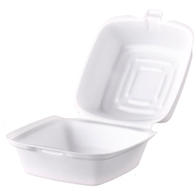Pudełka na Burgeri Styropianowe Białe 130x130x80mm (125 Sztuk)