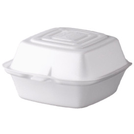 Pudełka na Burgeri Styropianowe Białe 130x130x80mm (500 Sztuk)