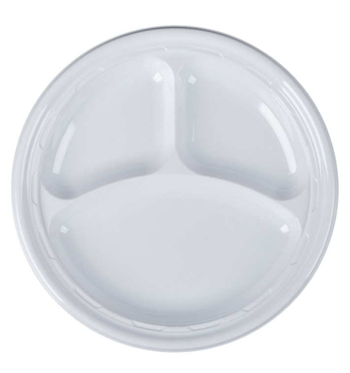 Talerz Plastikowe PS "Famous Impact" 3 C. Białe Ø260mm (125 Sztuk) Talerz Plastikowe PS "Famous Impact" 3 C. Białe Ø260mm (125 Sztuk)