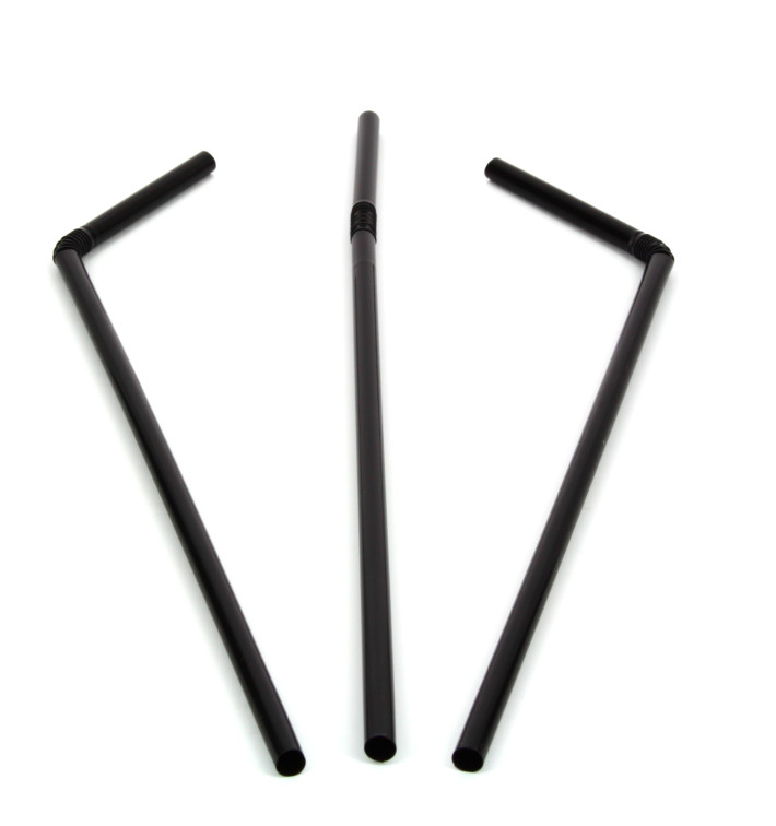 Słomki Plastikowe Elastyczny Czarni Ø5mm 23cm (1.000 Sztuk) Słomki Plastikowe Elastyczny Czarni Ø5mm 23cm (1.000 Sztuk)